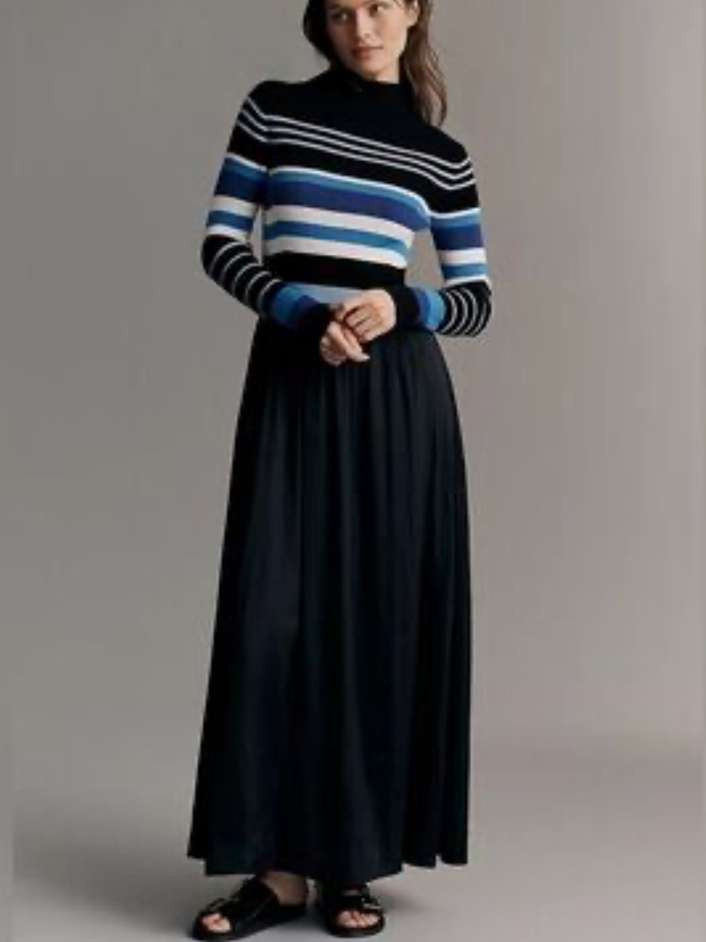 Nwt long sleeve twofer maxi dress